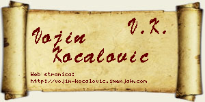 Vojin Kočalović vizit kartica